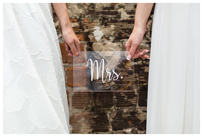 mrs acrylic wedding sign