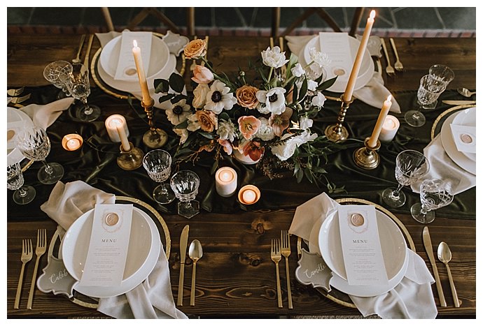 rustic wedding tablescape