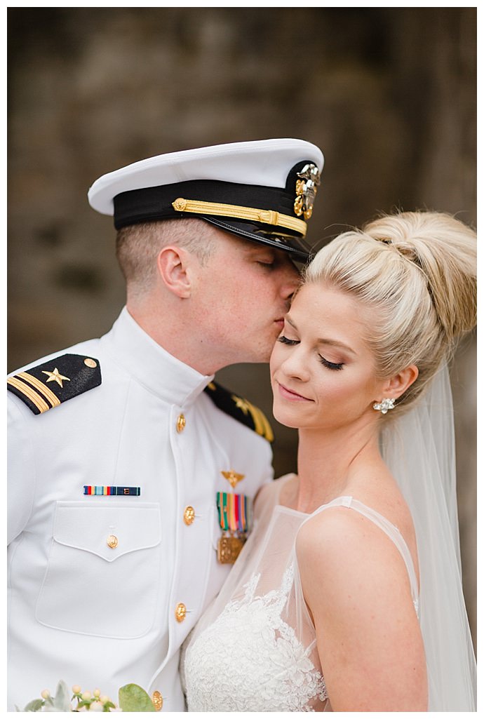 Colin and Devon s Navy Blue and Gold Military Wedding Love Inc. Mag