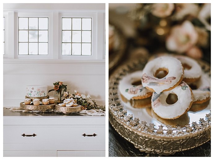 painted wedding donuts