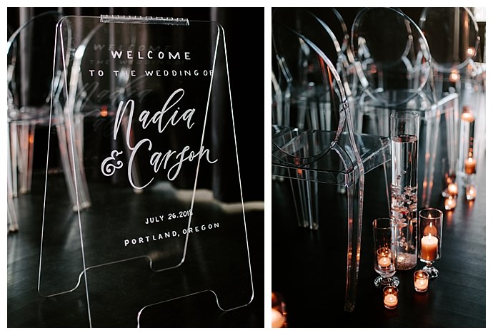 acrylic wedding welcome sign