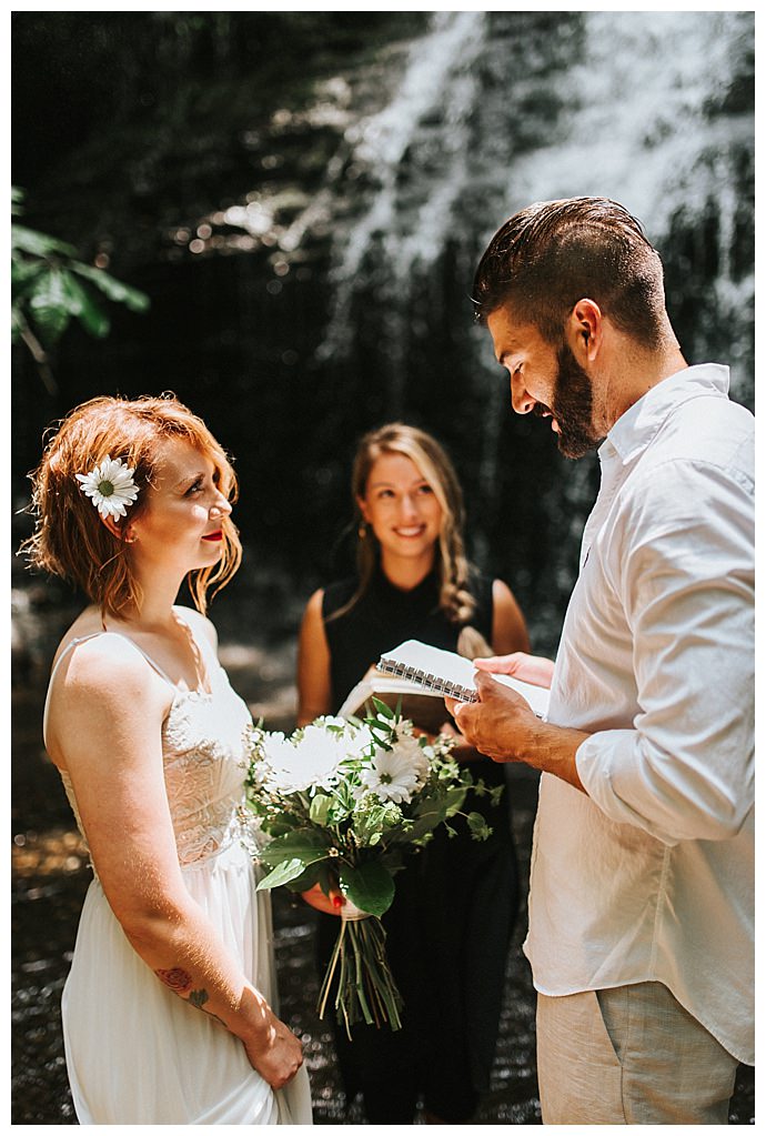 waterfall elopement