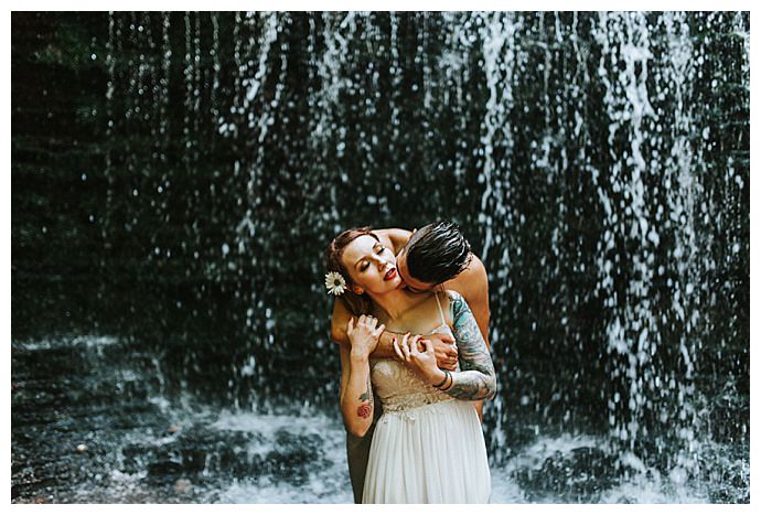 waterfall elopement