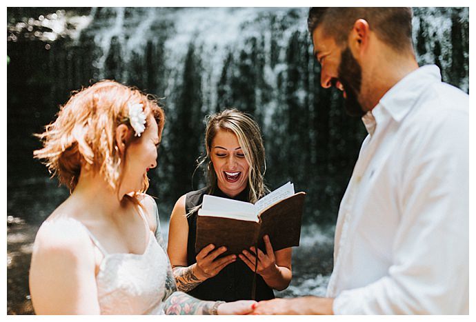 waterfall elopement