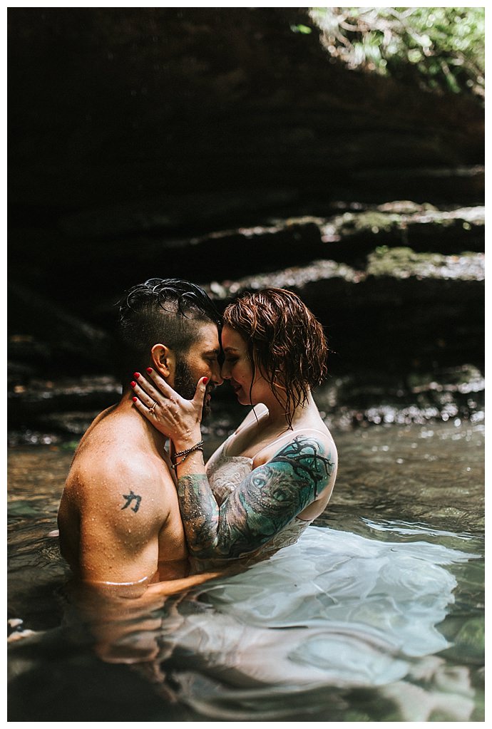 waterfall elopement