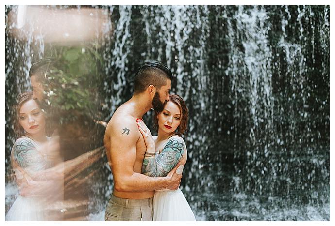 waterfall elopement