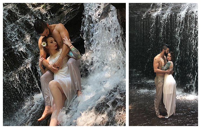 waterfall elopement