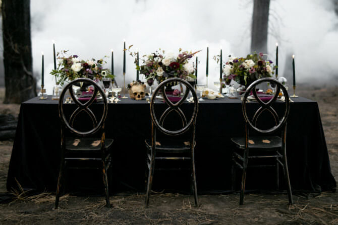 moody halloween styled shoot