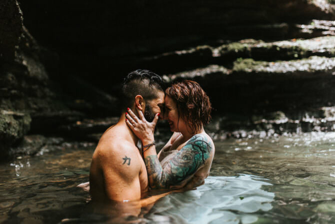 waterfall elopement