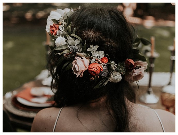 fall wedding flower crown