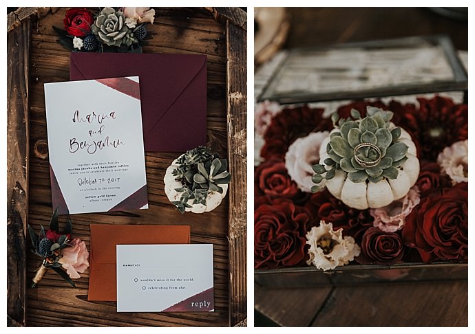 fall wedding stationery