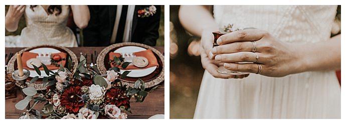 orange fall wedding inspiration