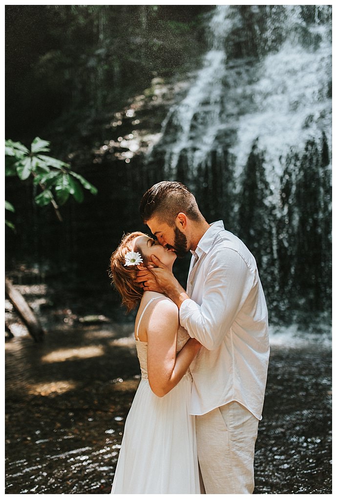 waterfall elopement