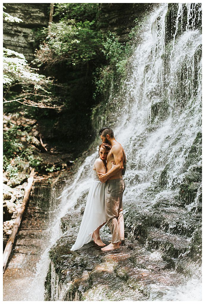 waterfall elopement