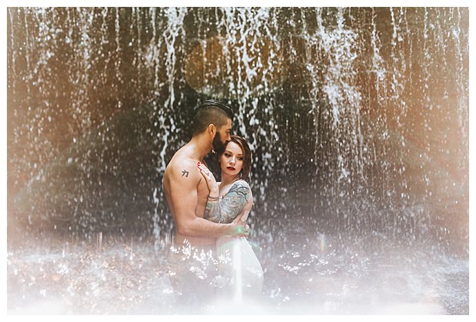 waterfall elopement