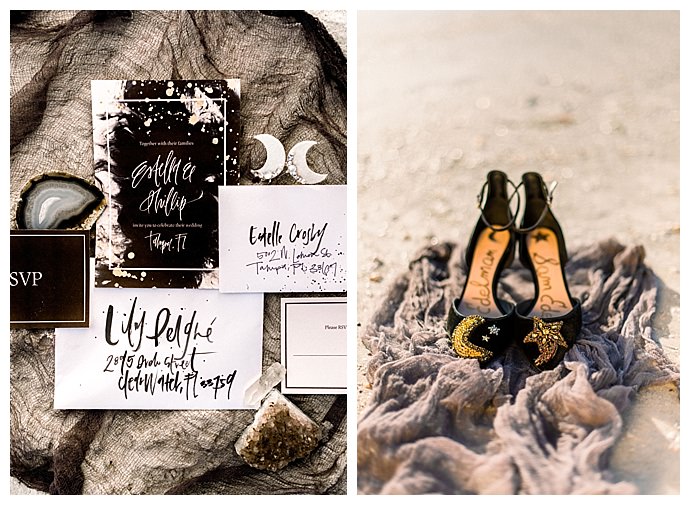 celestial wedding stationery