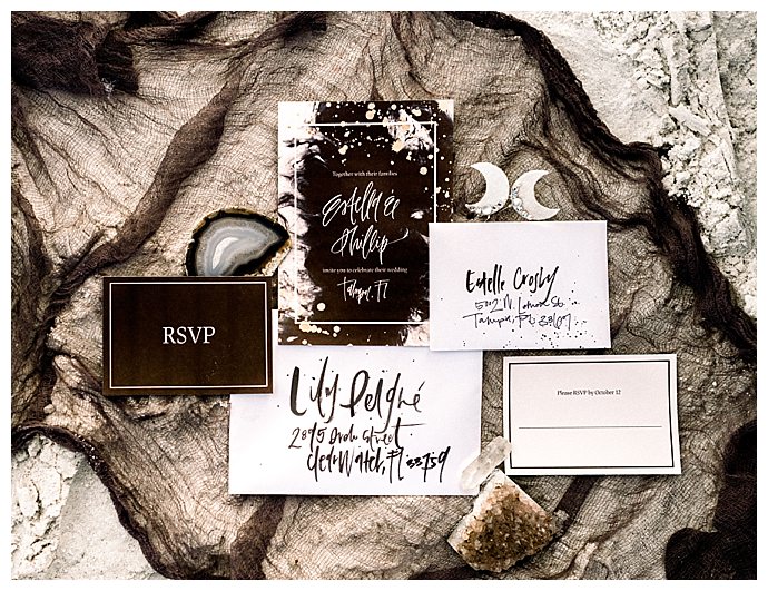 celestial wedding stationery