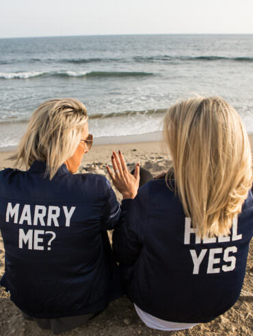 beach wedding proposal