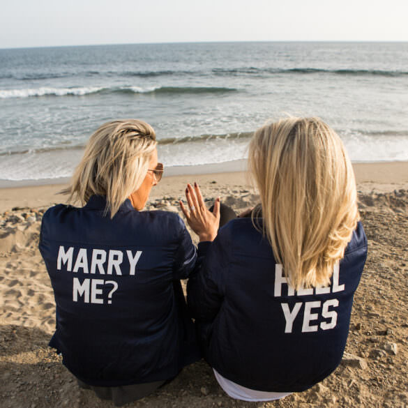 beach wedding proposal