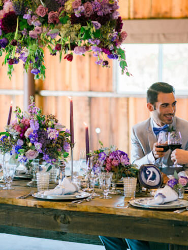 purple vineyard wedding inspiration