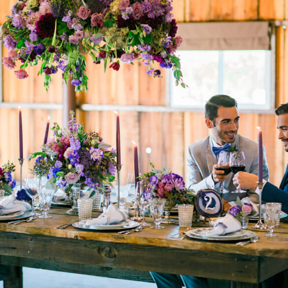 purple vineyard wedding inspiration