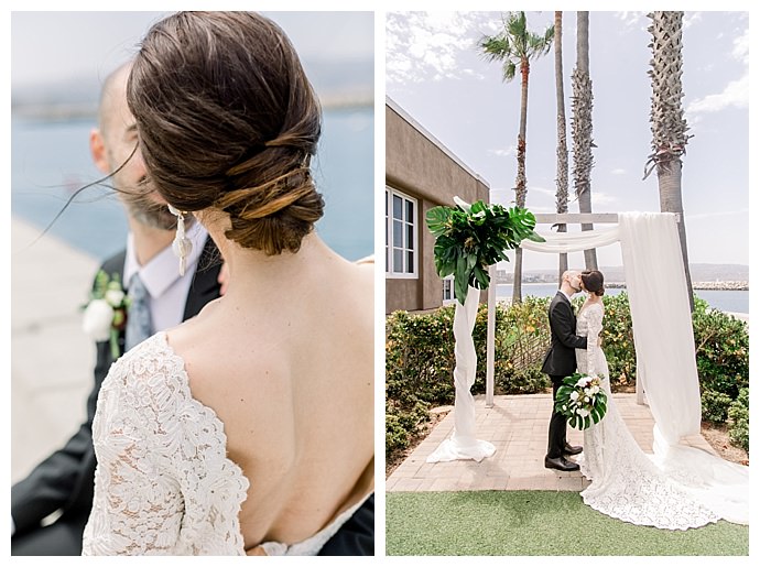 low updo wedding hairstyle