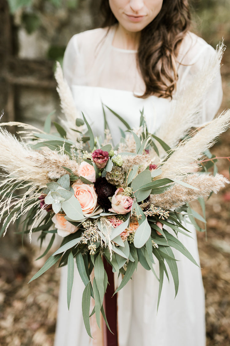 Pampas Grass Bridal Wedding Bouquet Wedding Bridal Bouquets Artistic 0920