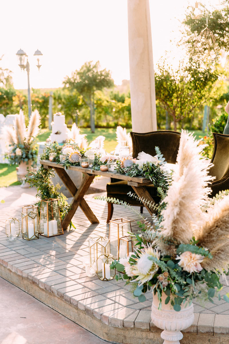 brown pampas grass decor