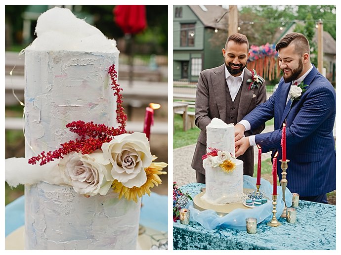 textured pastel wedding cake