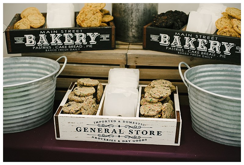 Cookie Station at Wedding Reception