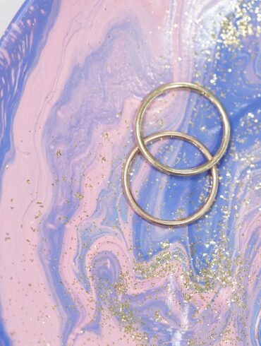 DIY Galactic Wedding Ring DIsh