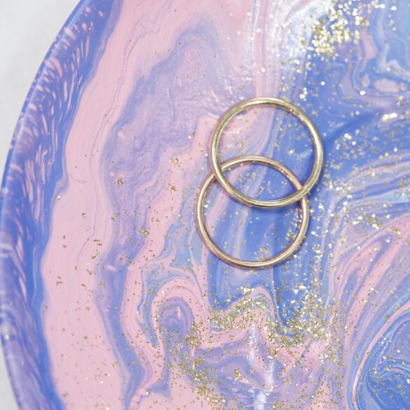 DIY Galactic Wedding Ring DIsh