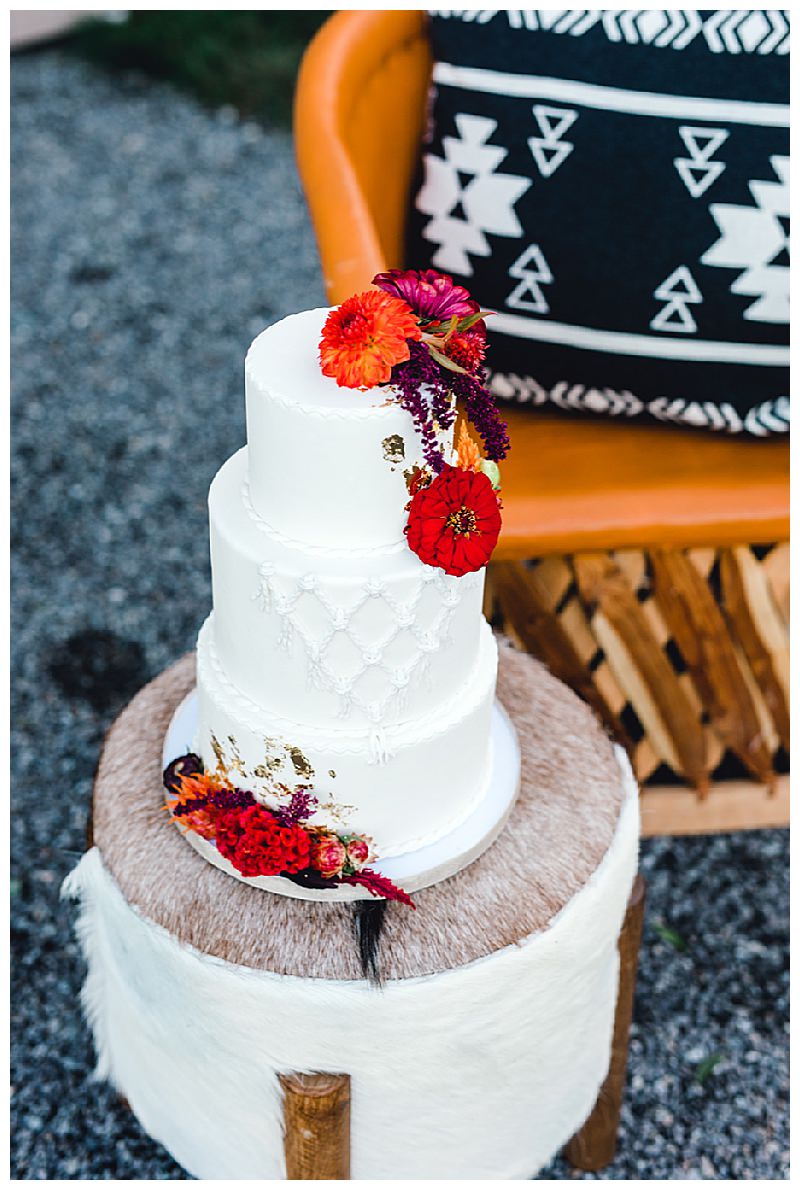 Macrame Design Wedding Cake