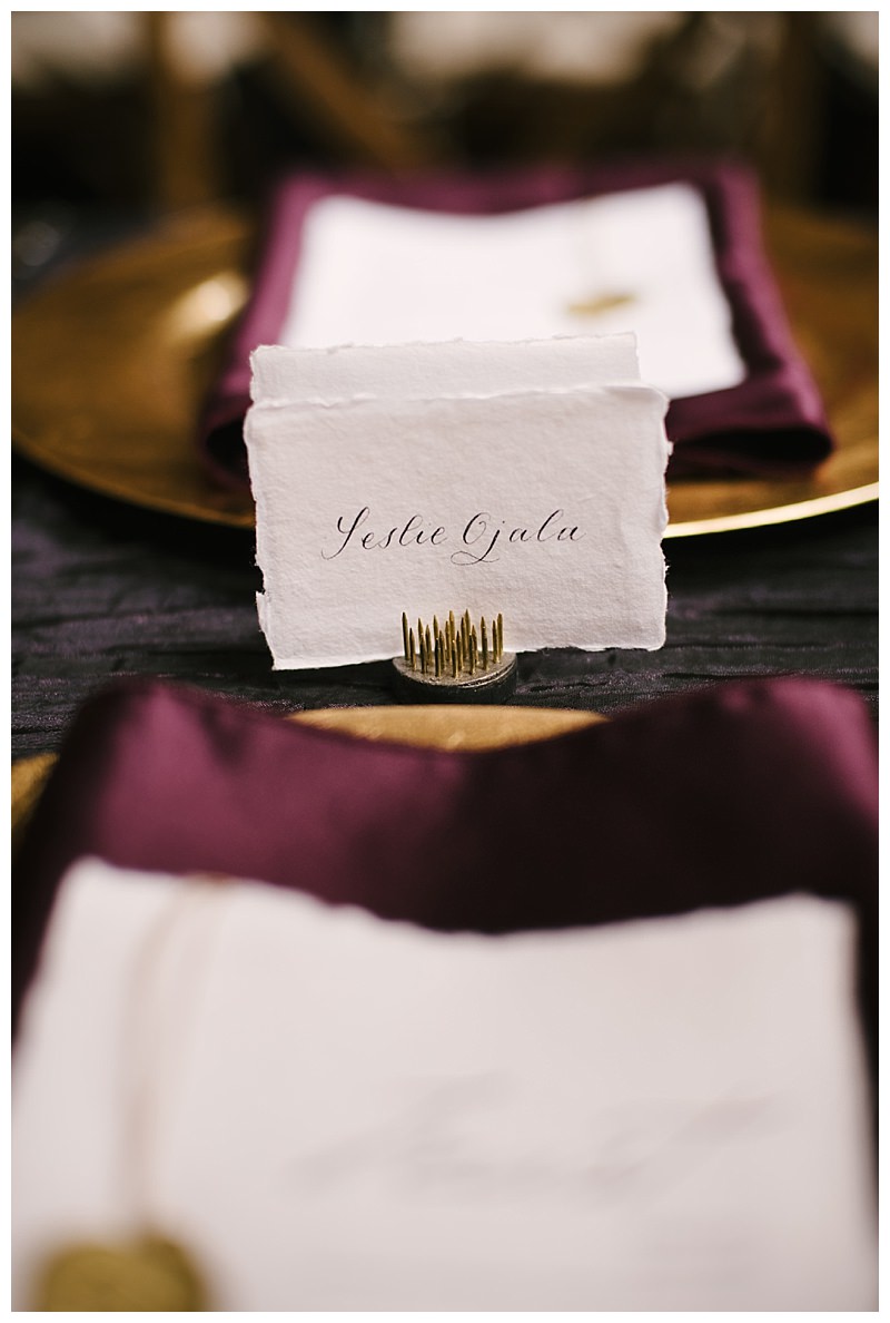 Raw Edge Place Cards for Weddings