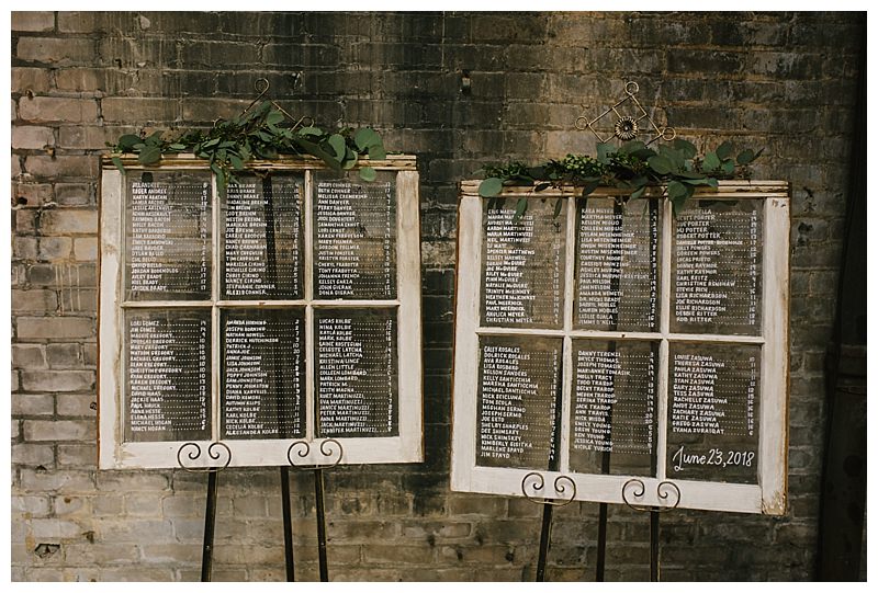 Window Panel Escort Card Display