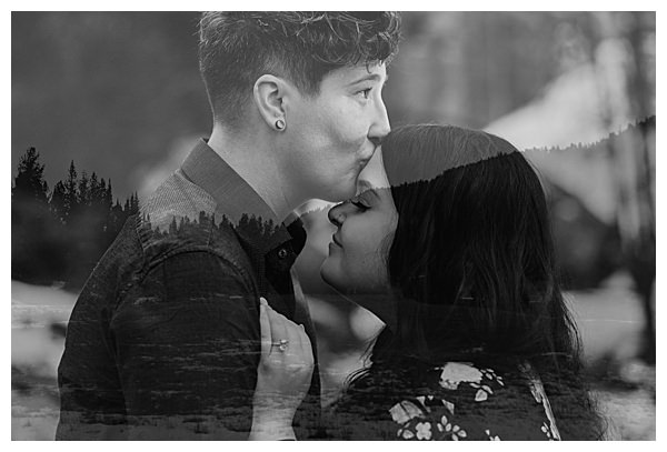 Double Exposure Engagement Photography