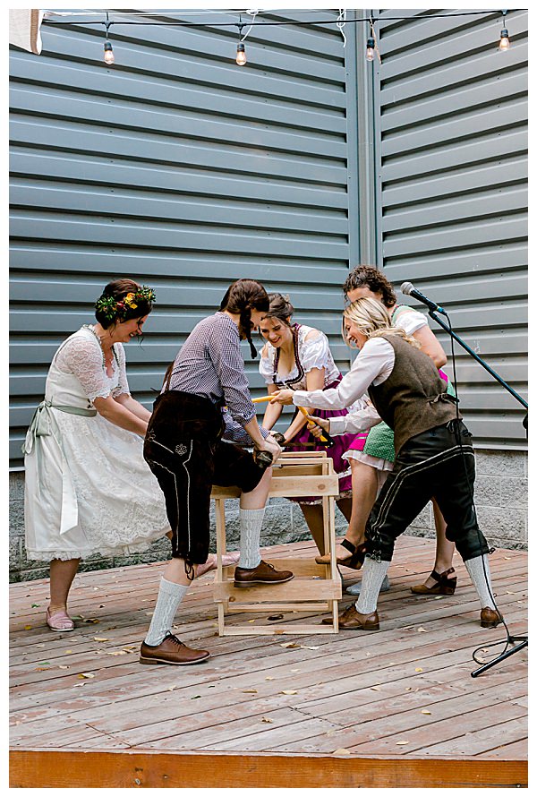 Log-Cutting German Wedding Tradition