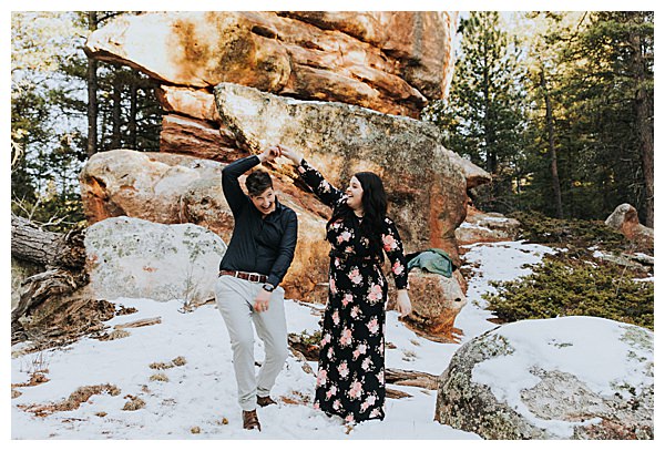 Nature Engagement Shoot at Golden Hour in Colorado