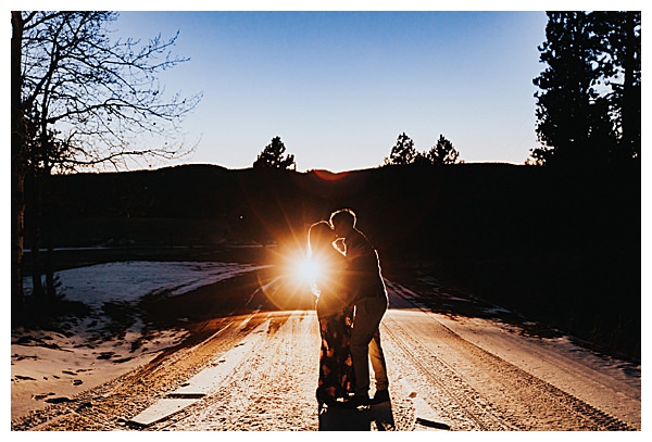 Nature Engagement Shoot at Golden Hour in Colorado