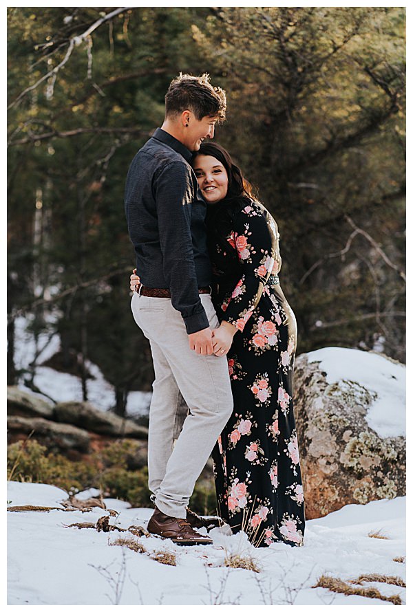 Nature Engagement Shoot at Golden Hour in Colorado