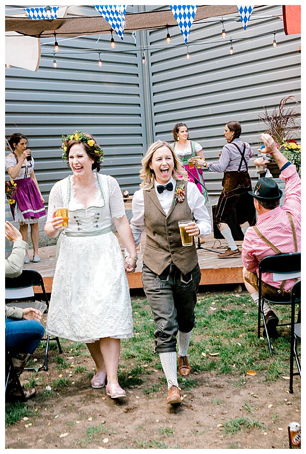 Wedding Ceremony Recessional with Beer