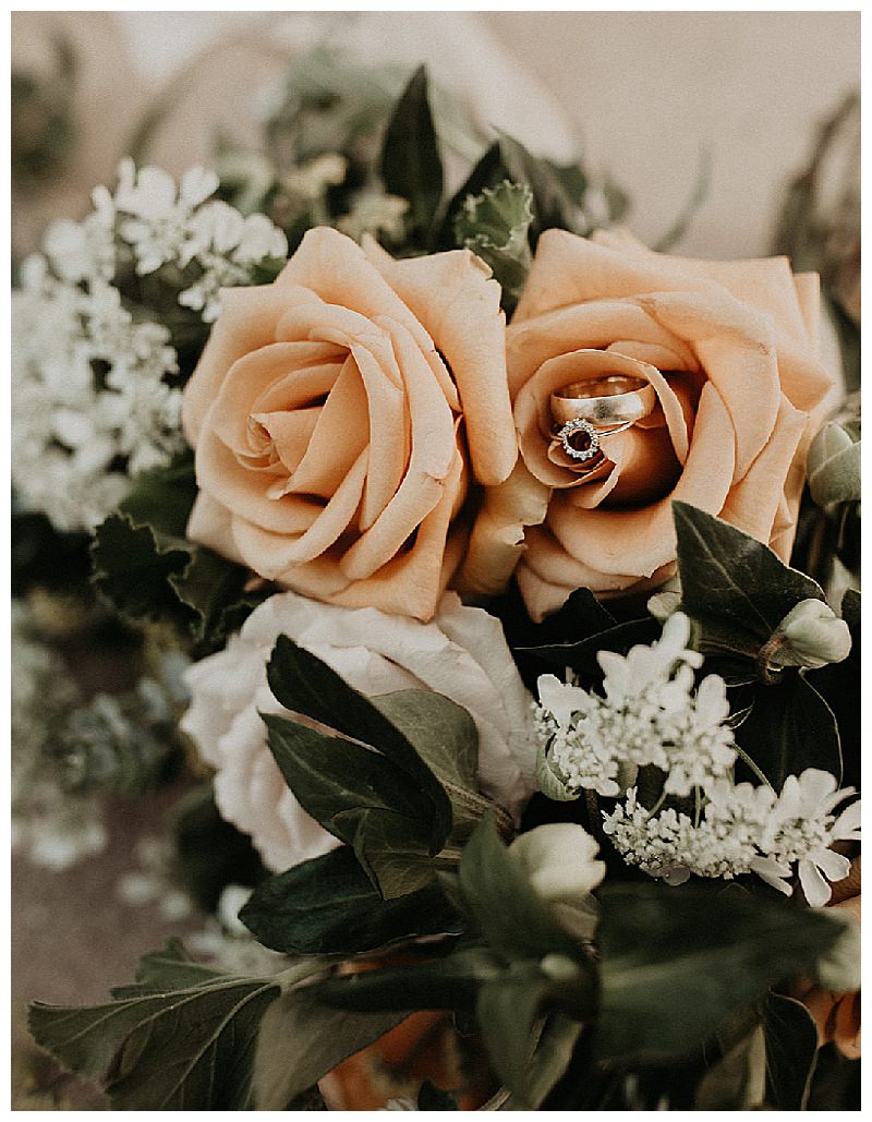 Peach Roses Bridal Bouquet