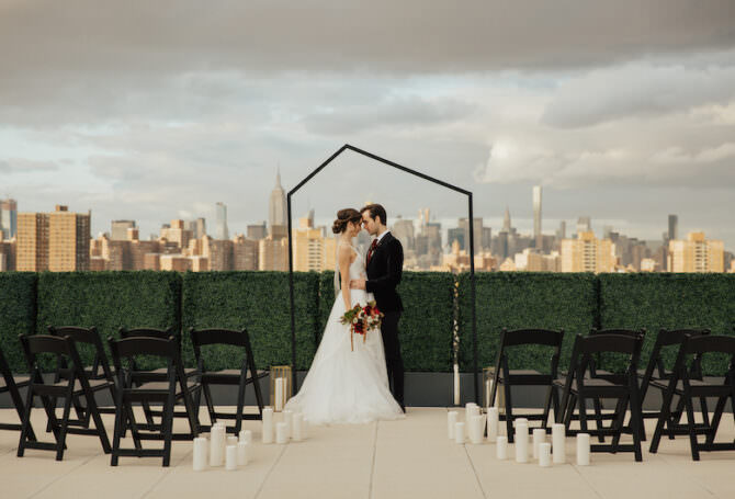 Brooklyn Rooftop Wedding Venue with Skyline View