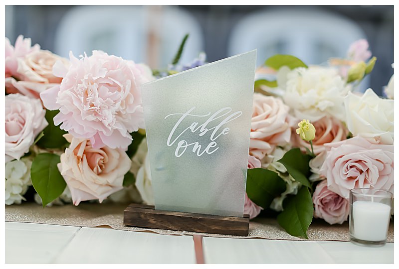 Cape Cod Wedding Table Numbers