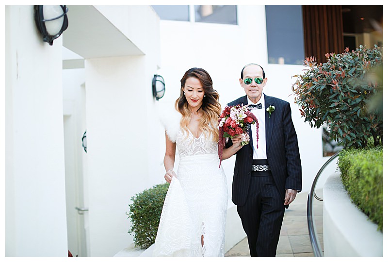 Father Walking Bride Wedding Ceremony