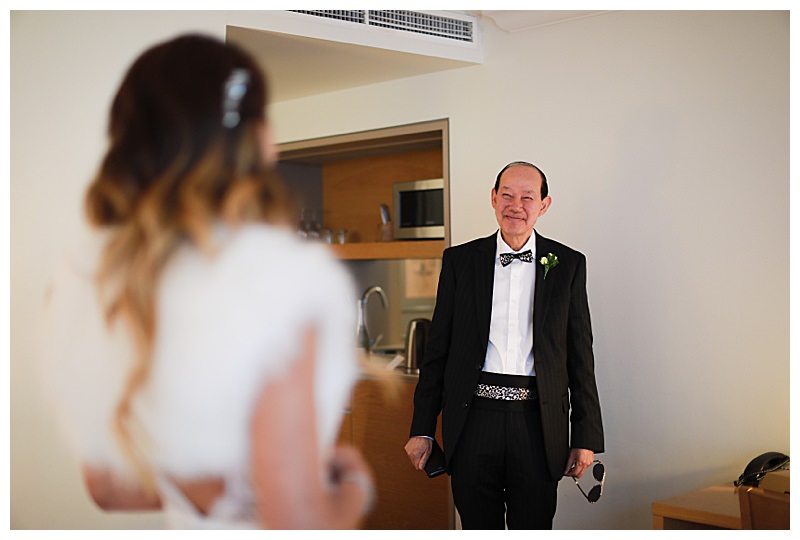 First Look with Bride's Father