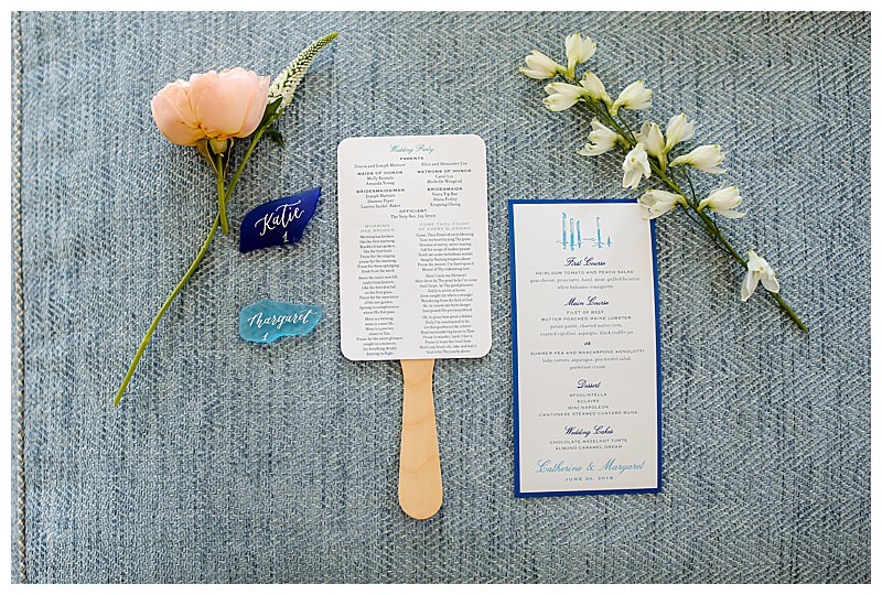 Navy and Teal Wedding Stationery