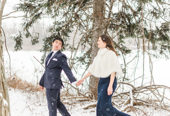 Snowy Engagement Shoot