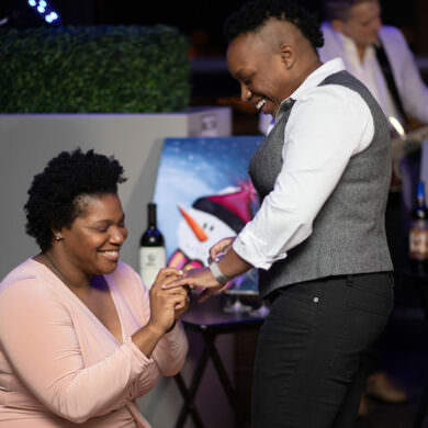 Surprise Lesbian Double Proposal