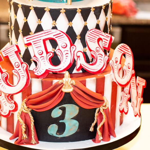 Circus Themed Birthday Cake